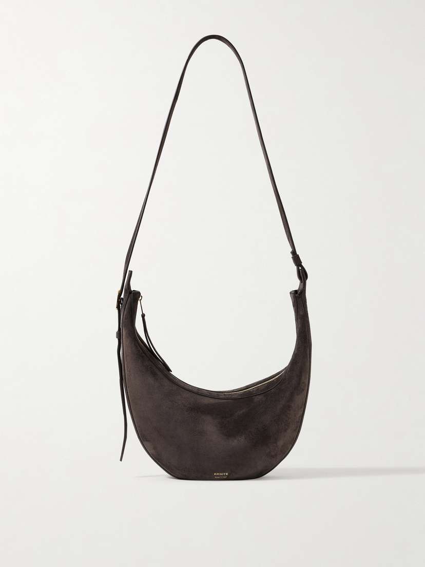 Khaite Augustina Small Suede Shoulder Bag