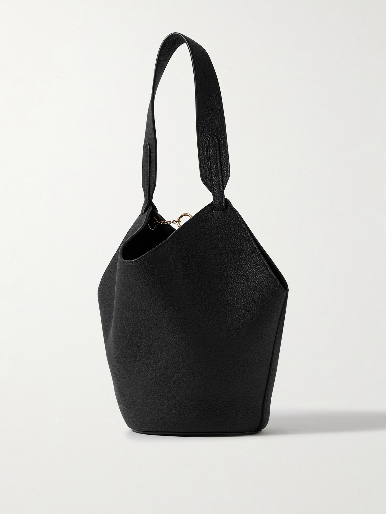 Khaite Lotus Chain Detailed Mini Tote Bag In Black