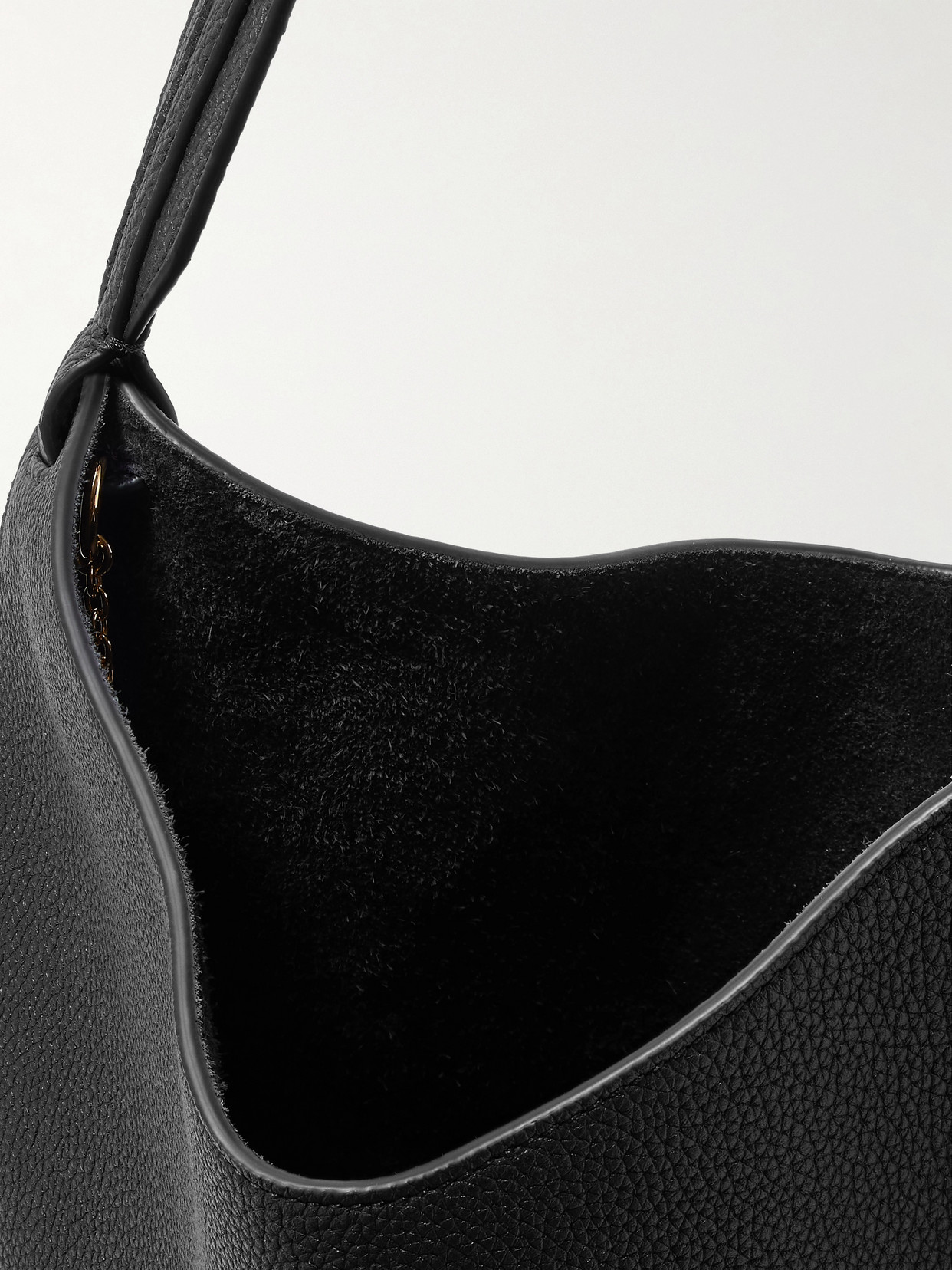 Khaite Lotus Chain Detailed Mini Tote Bag In Black