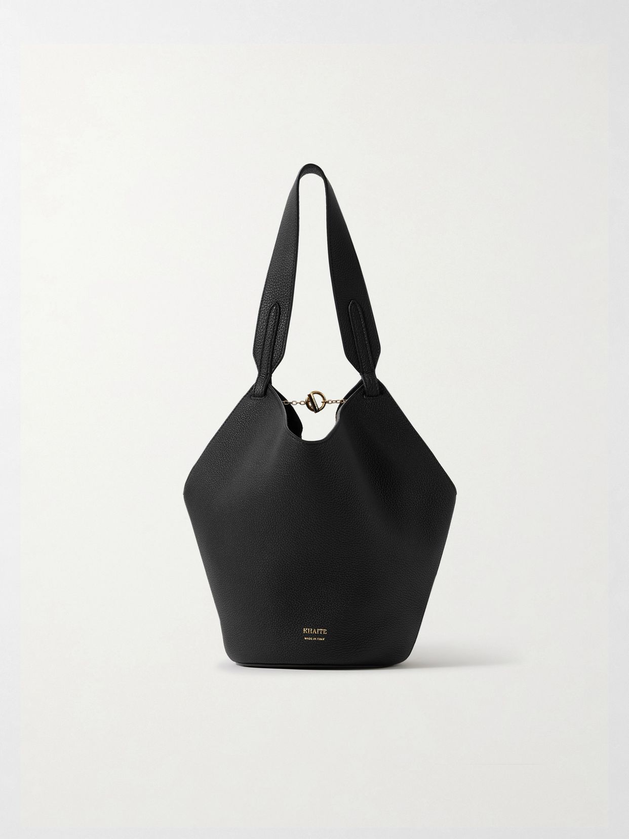 Lotus mini textured-leather tote