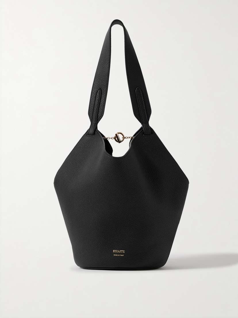 Khaite Lotus Mini Textured-leather Tote