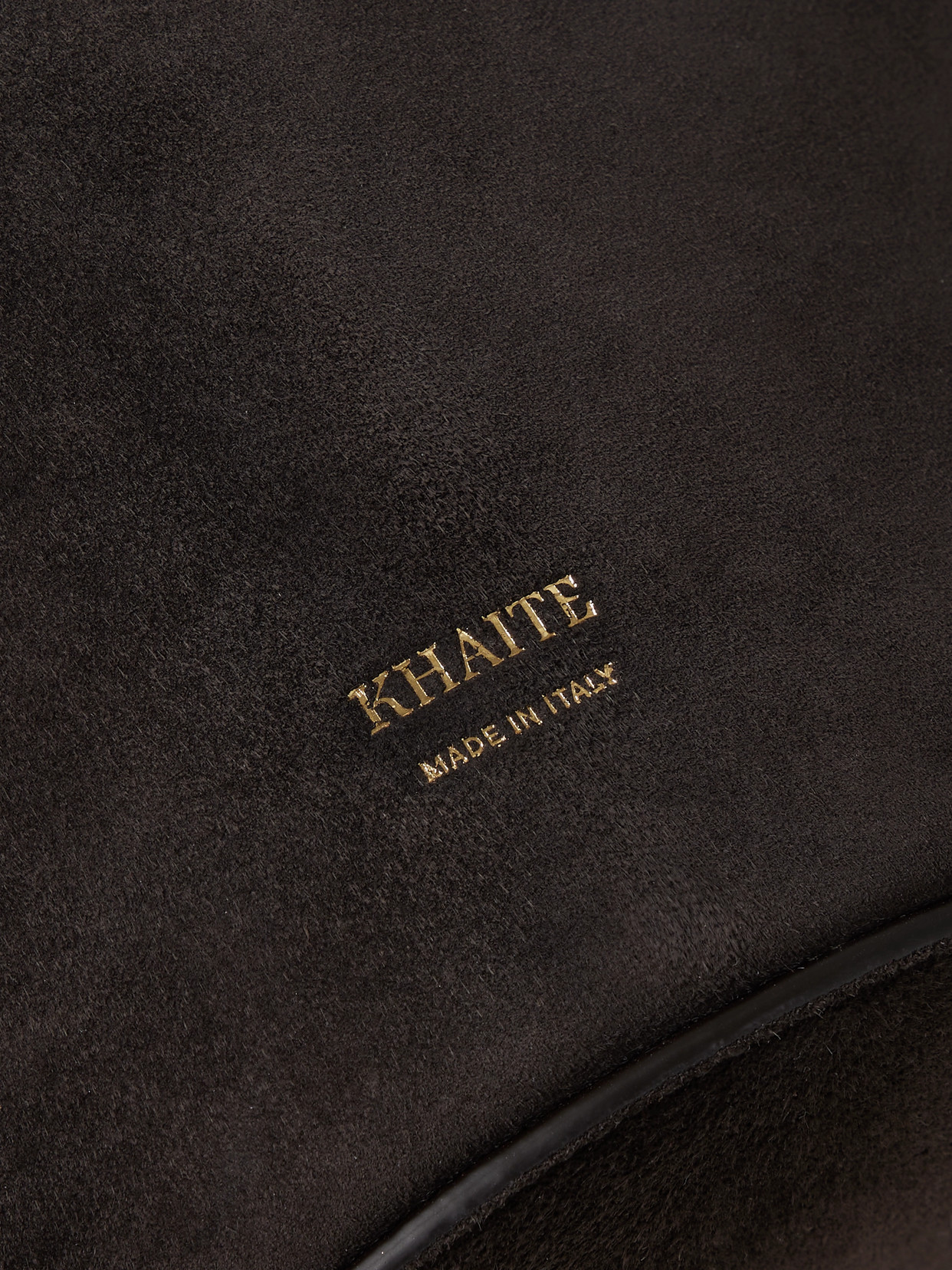 Khaite Lotus Mini Suede Tote In Brown