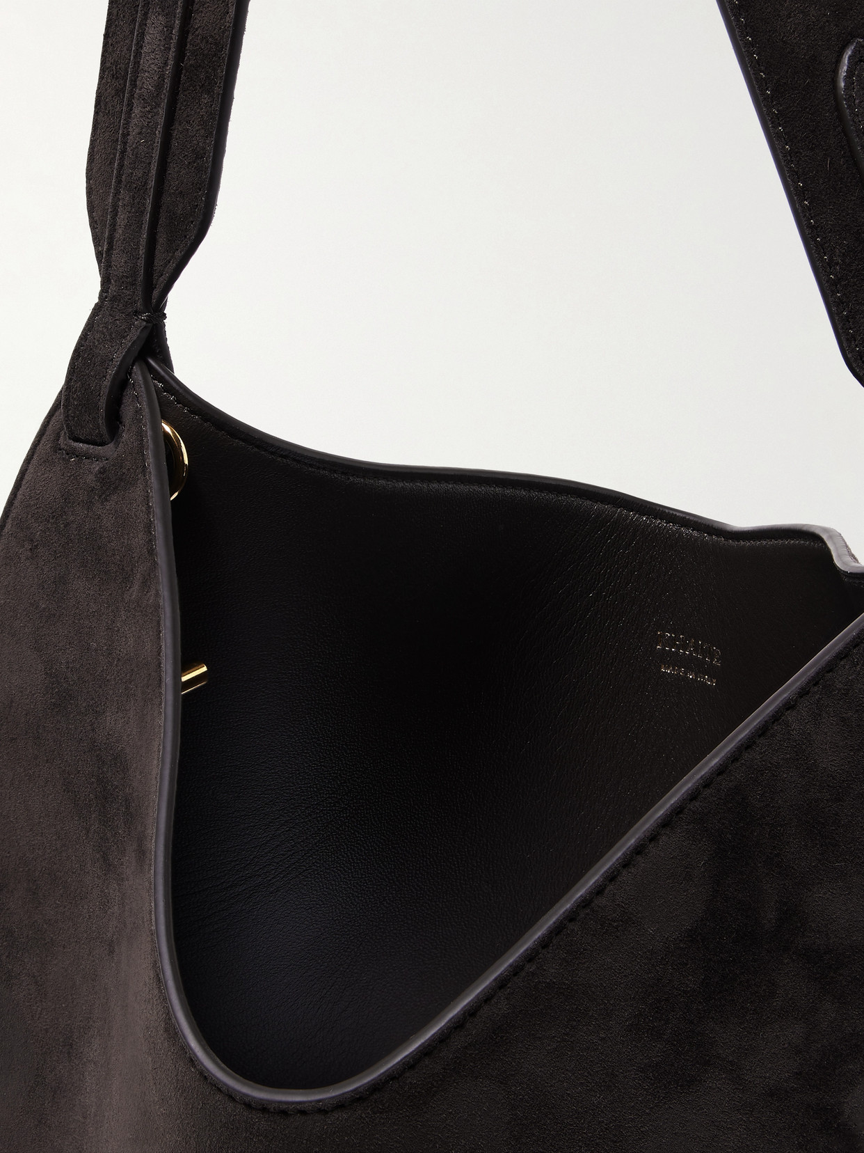 Khaite Lotus Mini Suede Tote In Brown