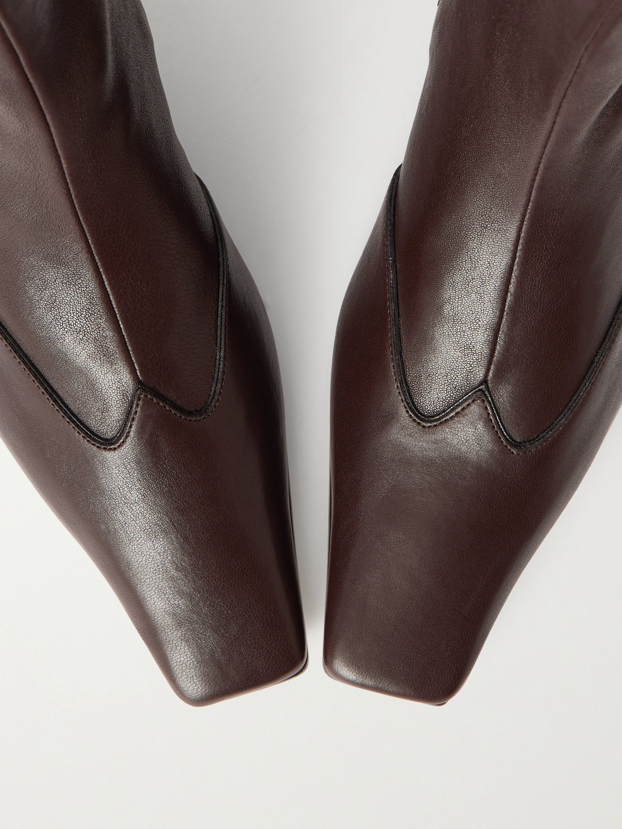 Khaite Nevada Stretch Leather Ankle Booties In Animal Print