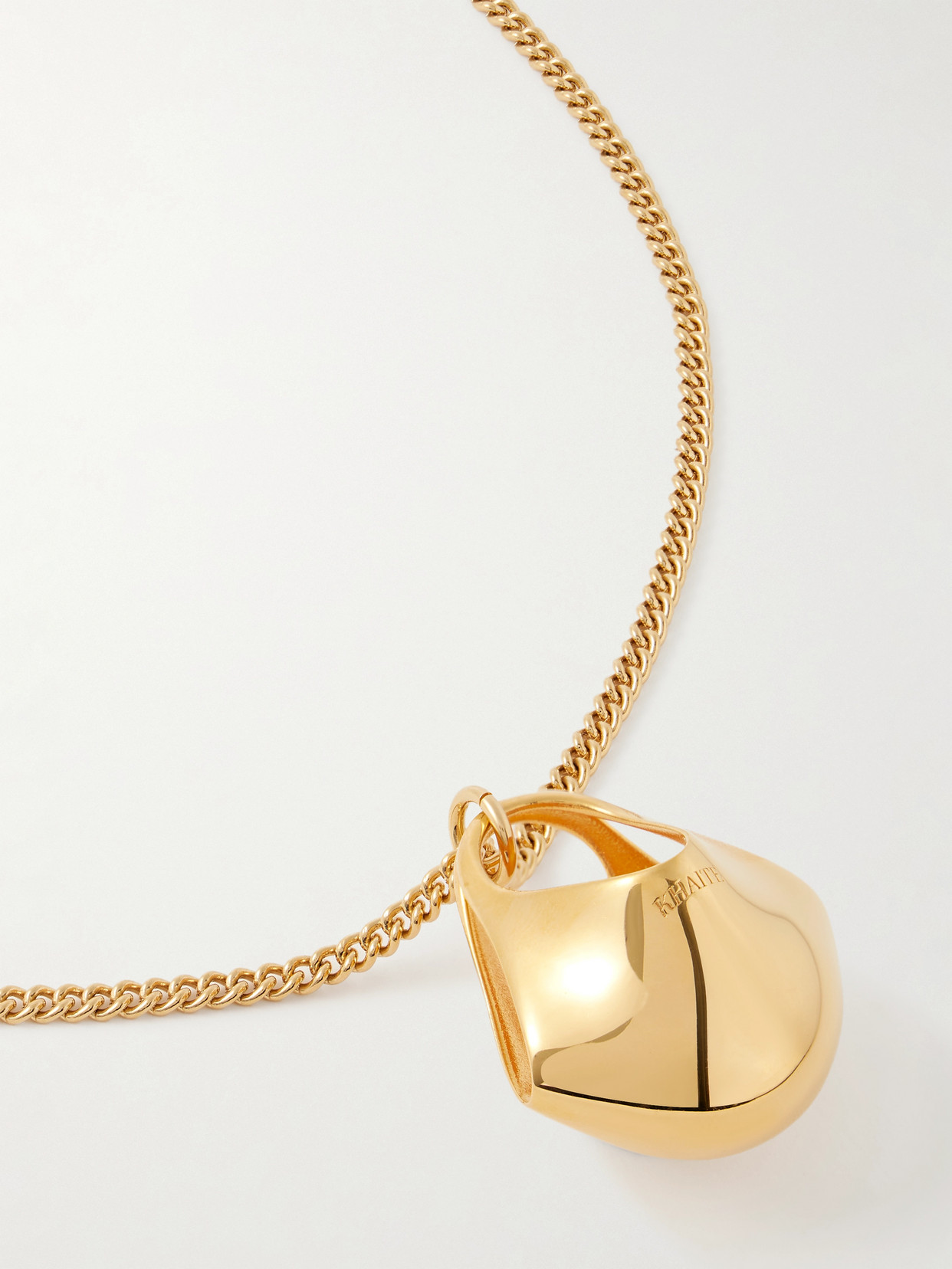 Khaite Lotus Small Gold-plated Necklace