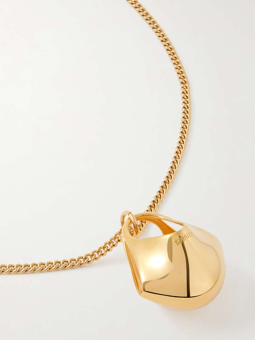 Khaite Lotus Small Gold-plated Necklace