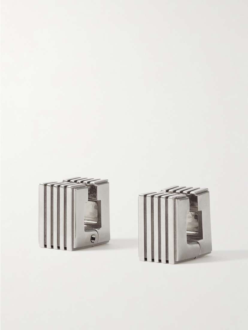 Khaite Empire Small Silver-tone Hoop Earrings