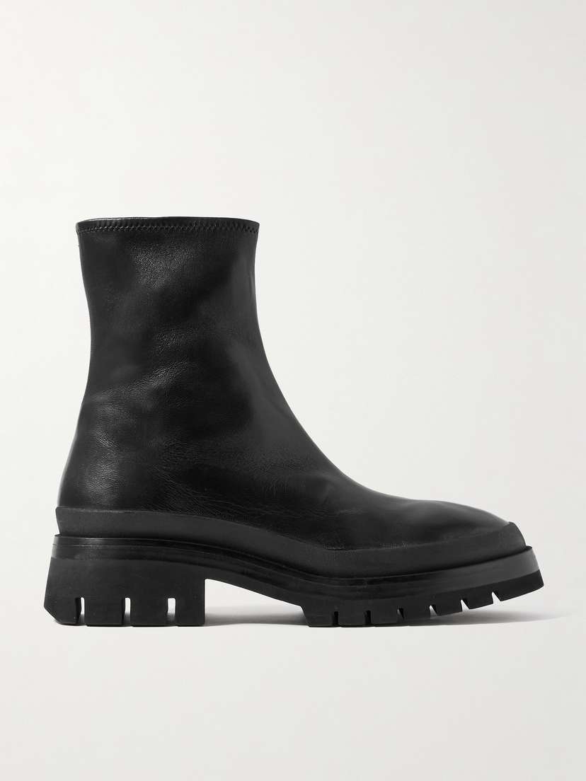 Khaite — Fallon leather ankle boots
