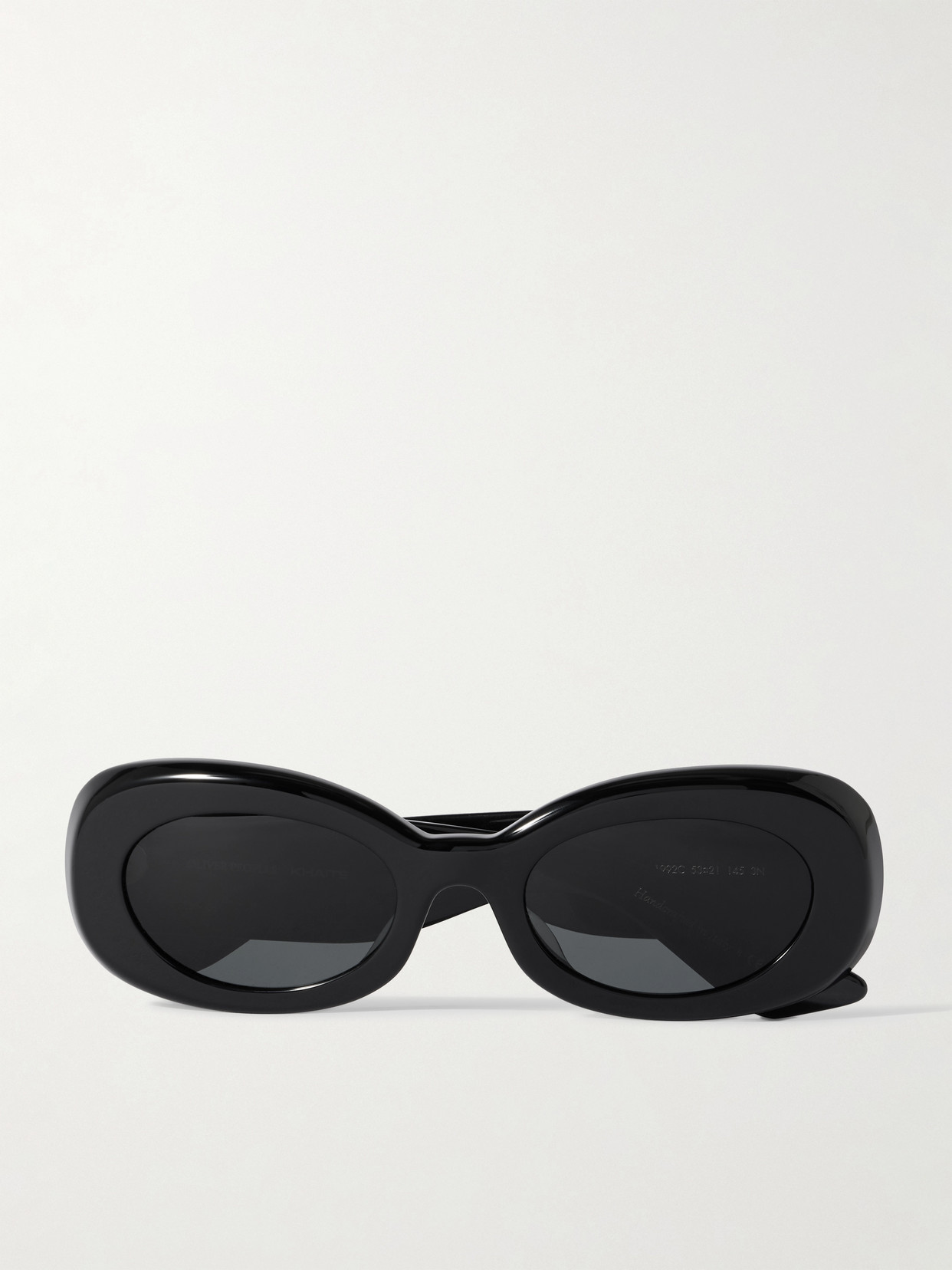 Oliver Peoples + Khaite Oval-frame Acetate Sunglasses In Black