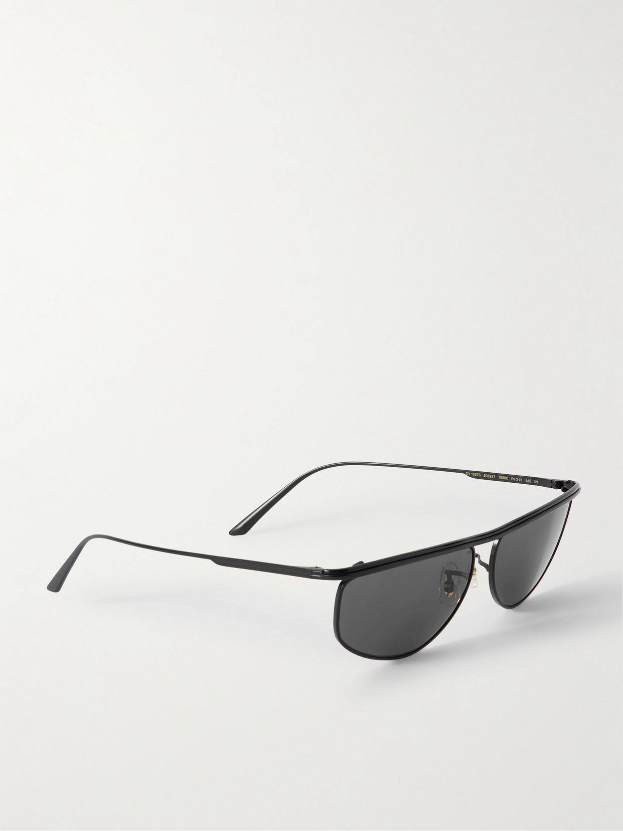 Oliver Peoples + Khaite 1986 D-frame Acetate And Metal Sunglasses In Black