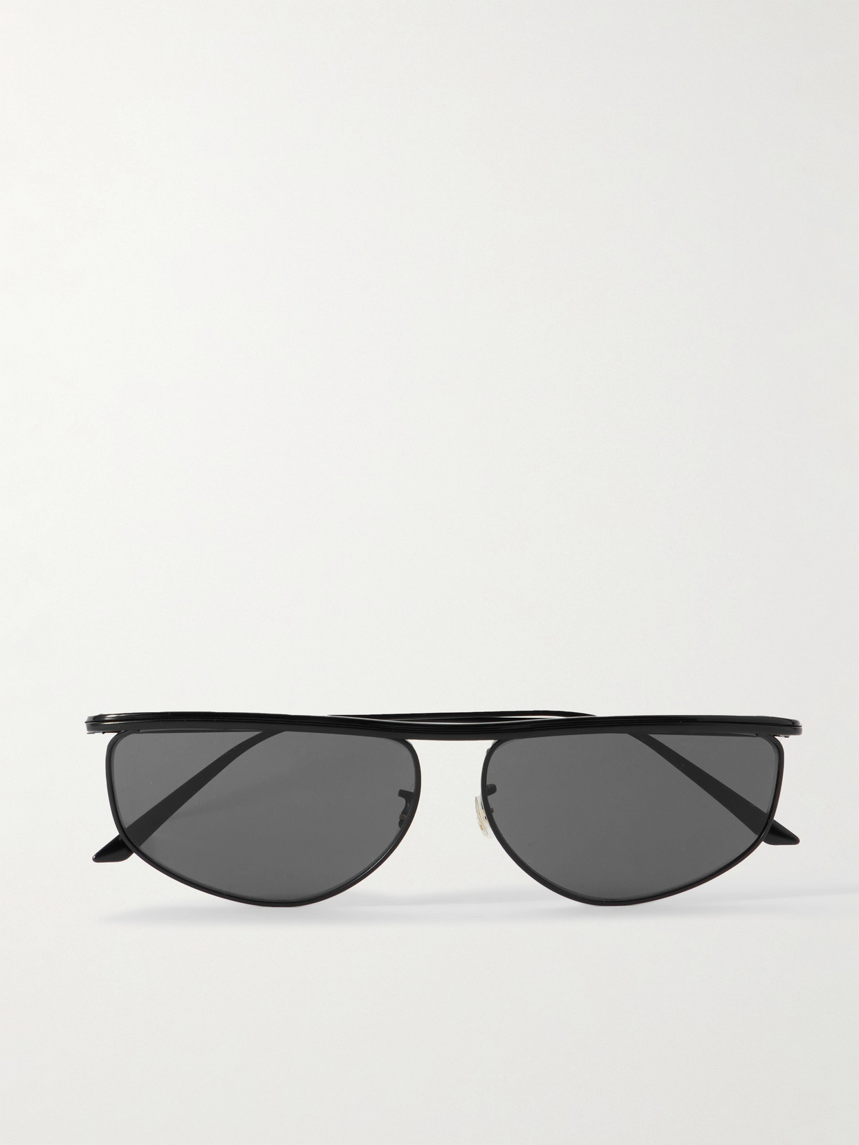 Oliver Peoples + Khaite 1986 D-frame Acetate And Metal Sunglasses In Black