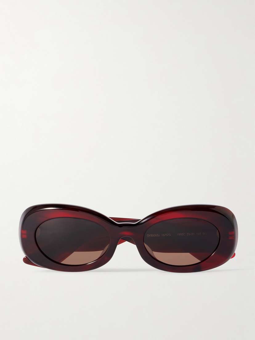 Oliver Peoples + Khaite Oval-frame Acetate Sunglasses