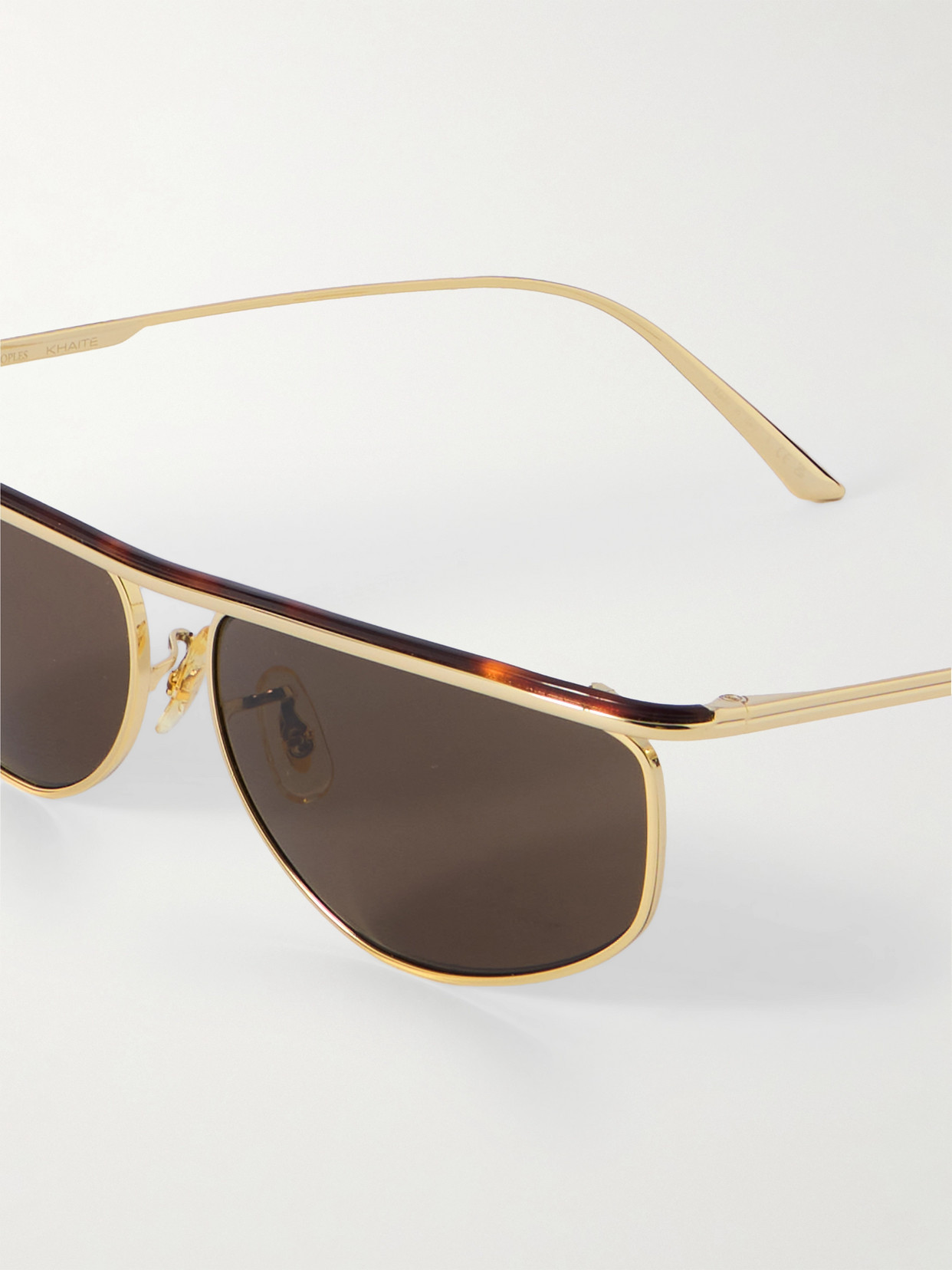 Oliver Peoples + Khaite 1986 D-frame Tortoiseshell Acetate And Gold-tone Metal Sunglasses In Brown