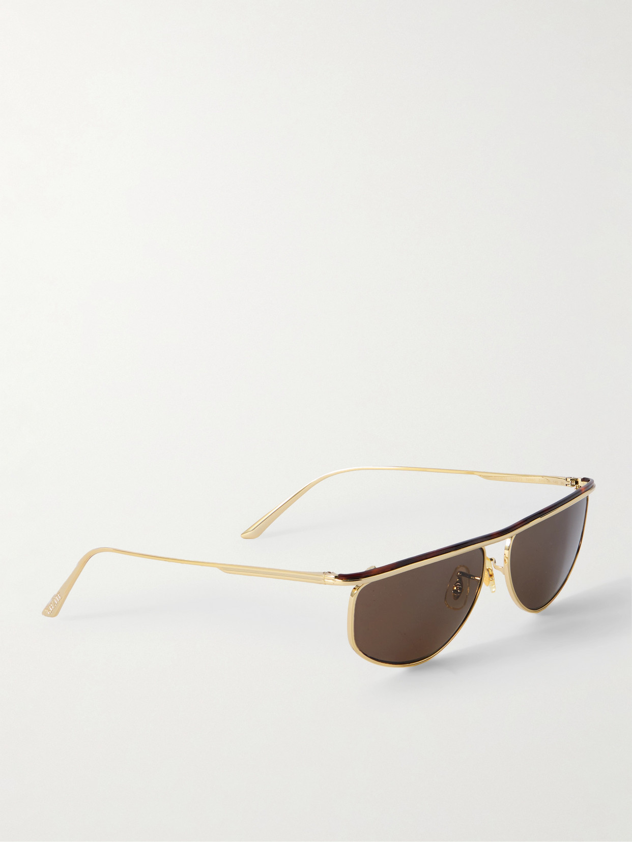 Oliver Peoples + Khaite 1986 D-frame Tortoiseshell Acetate And Gold-tone Metal Sunglasses In Brown