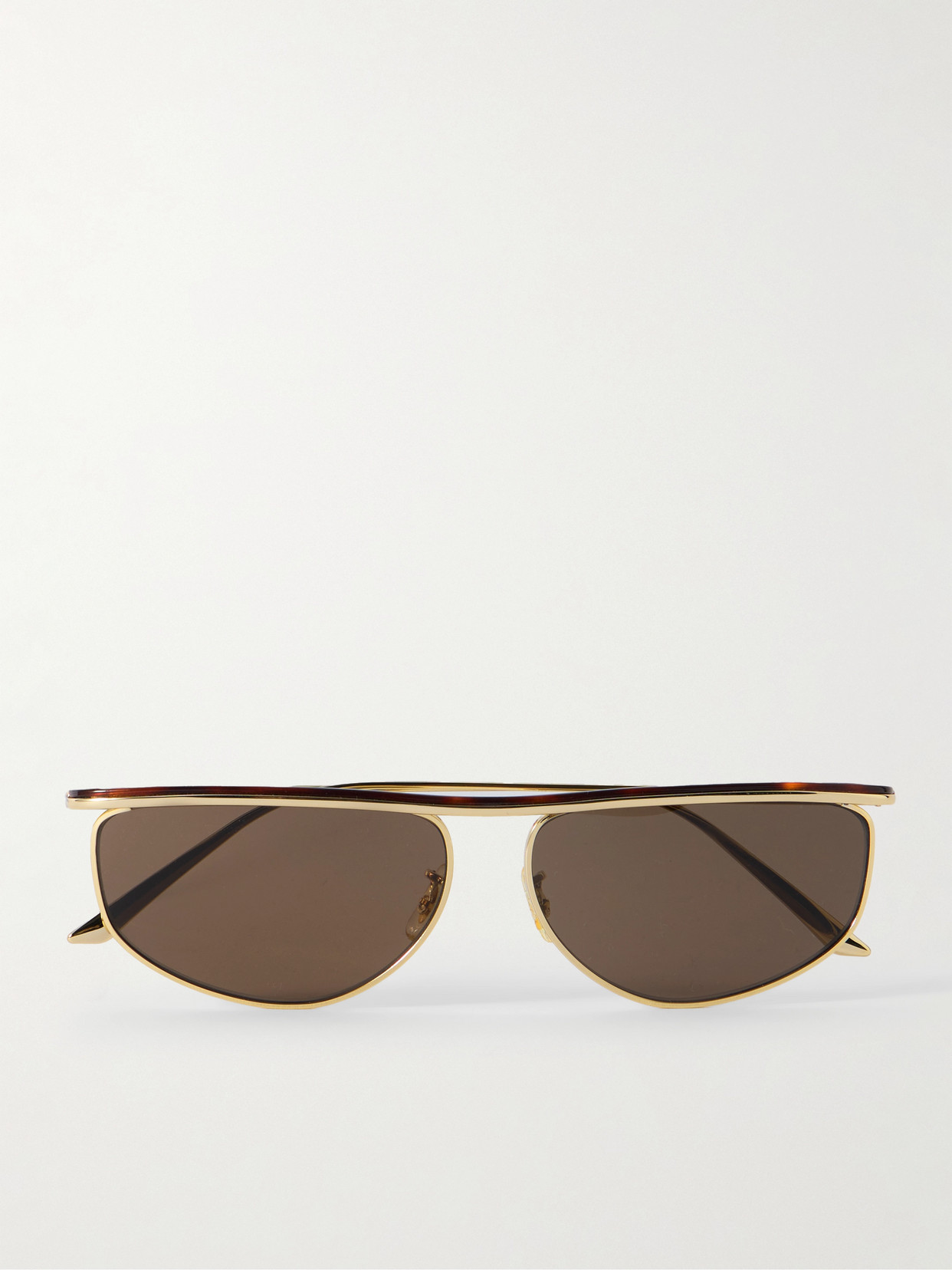 Oliver Peoples + Khaite 1986 D-frame Tortoiseshell Acetate And Gold-tone Metal Sunglasses In Brown