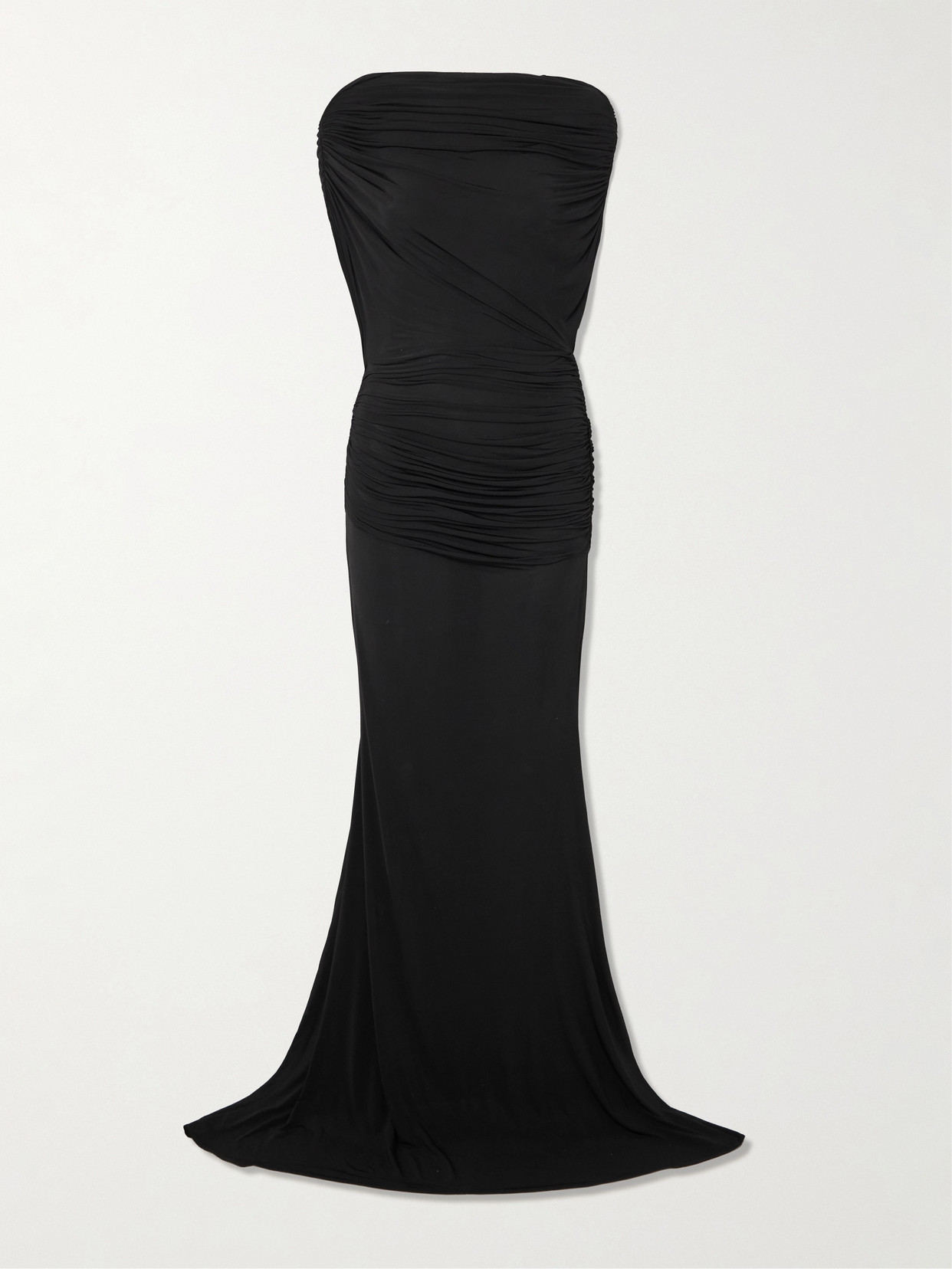 Alex Perry Draped Cape-effect Stretch-jersey Gown In Black