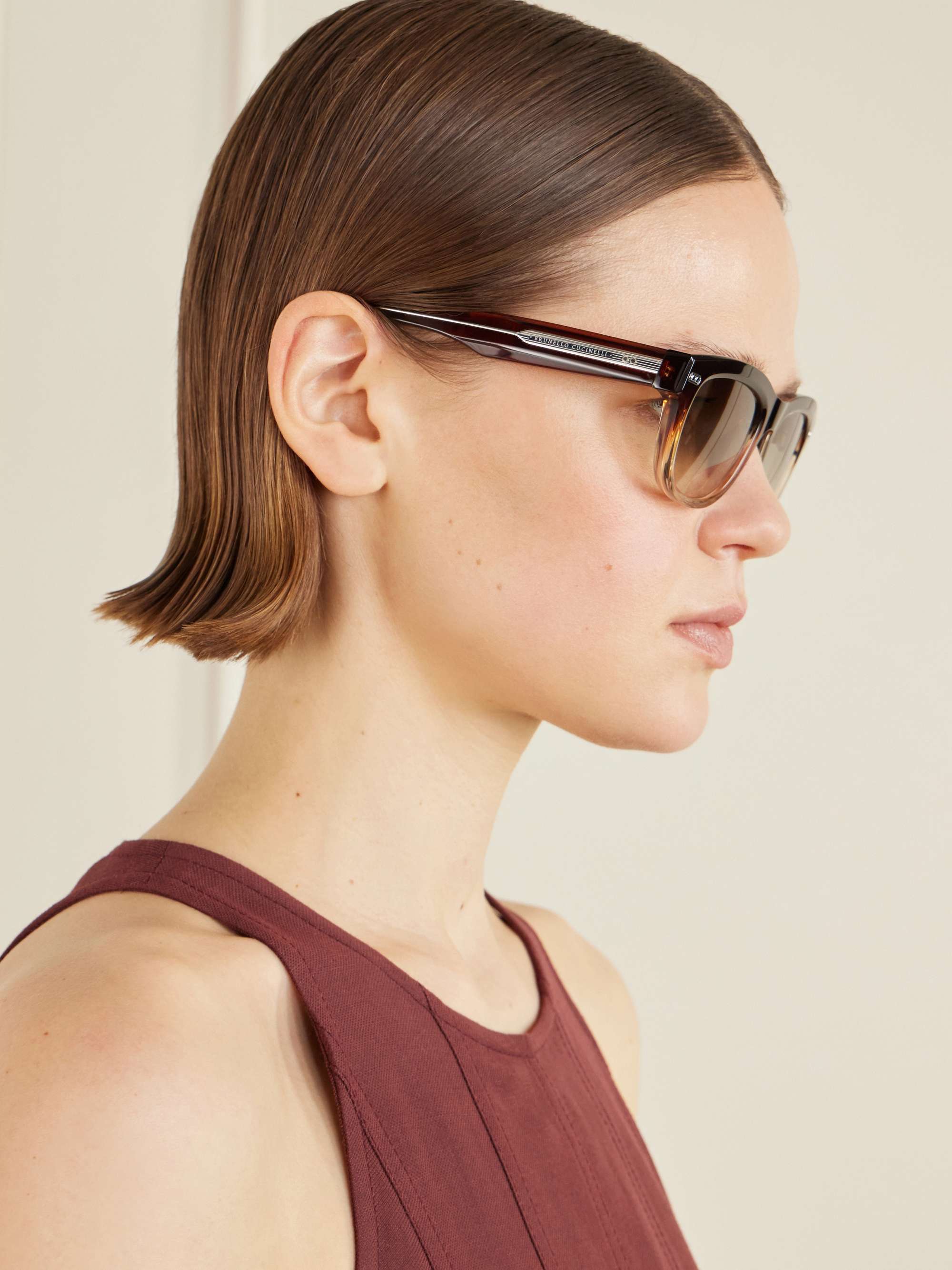 BRUNELLO CUCINELLI EYEWEAR Stanley J. D-frame acetate sunglasses