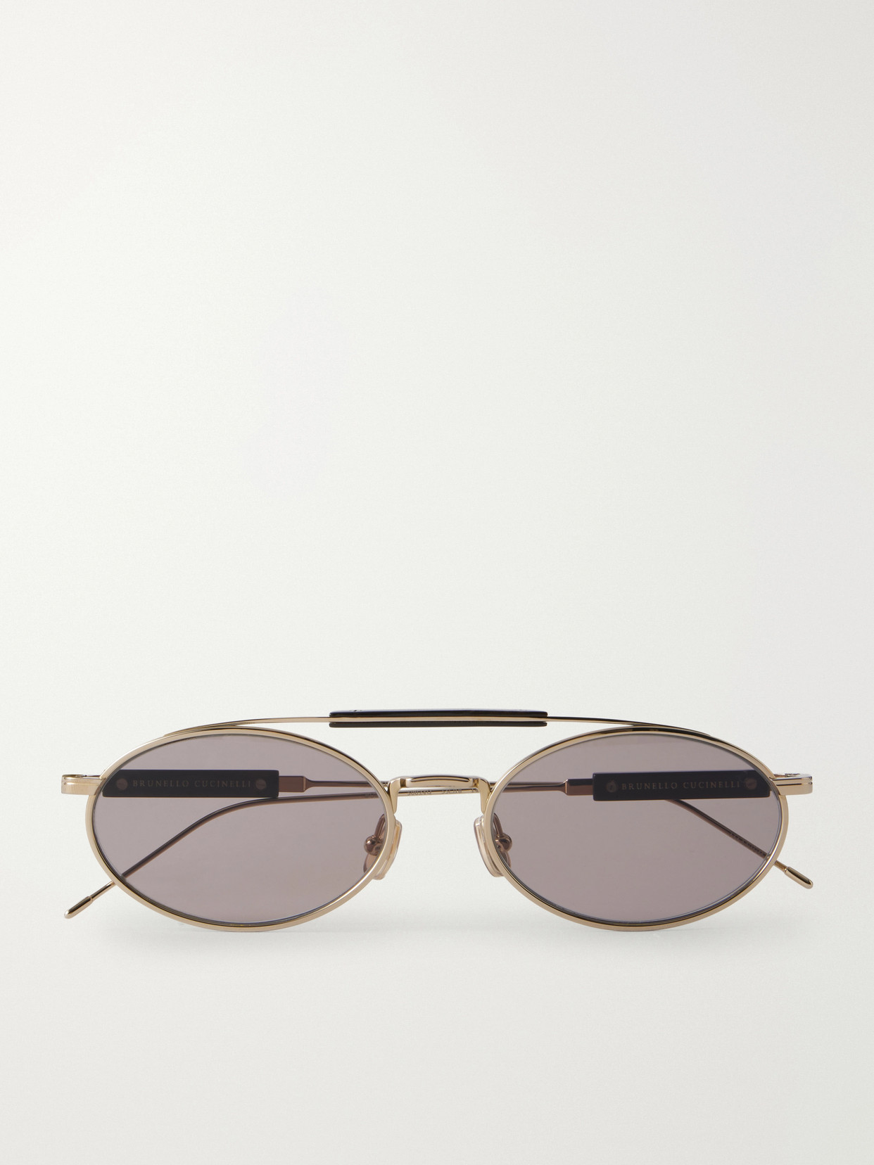 Brunello Cucinelli Aviator-style Gold-tone And Acetate Sunglasses