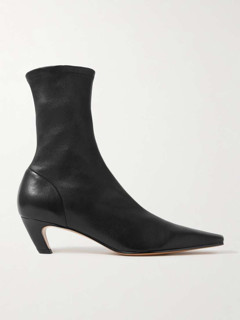 Khaite Arizona Leather Ankle Boots