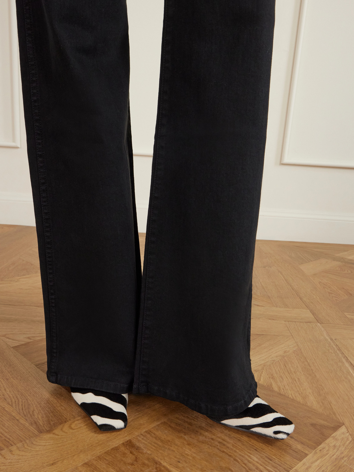 Nevada Leather And Zebra-Print Ankle Boots