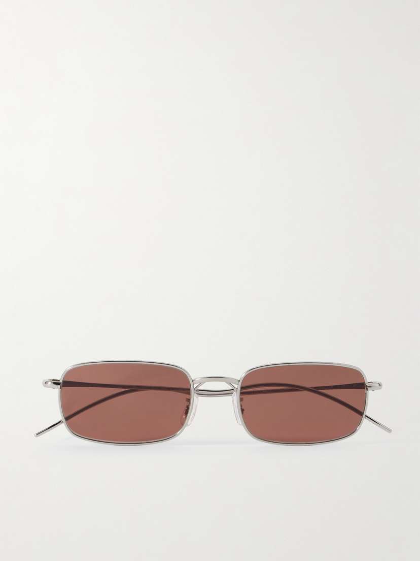 Oliver Peoples Rectangle-frame Silver-tone Sunglasses