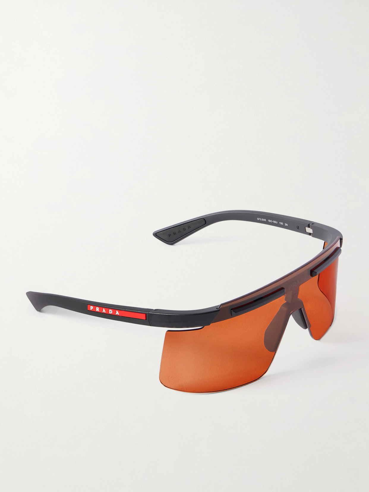 Prada Linea Rossa Square-frame Acetate Sunglasses In Orange