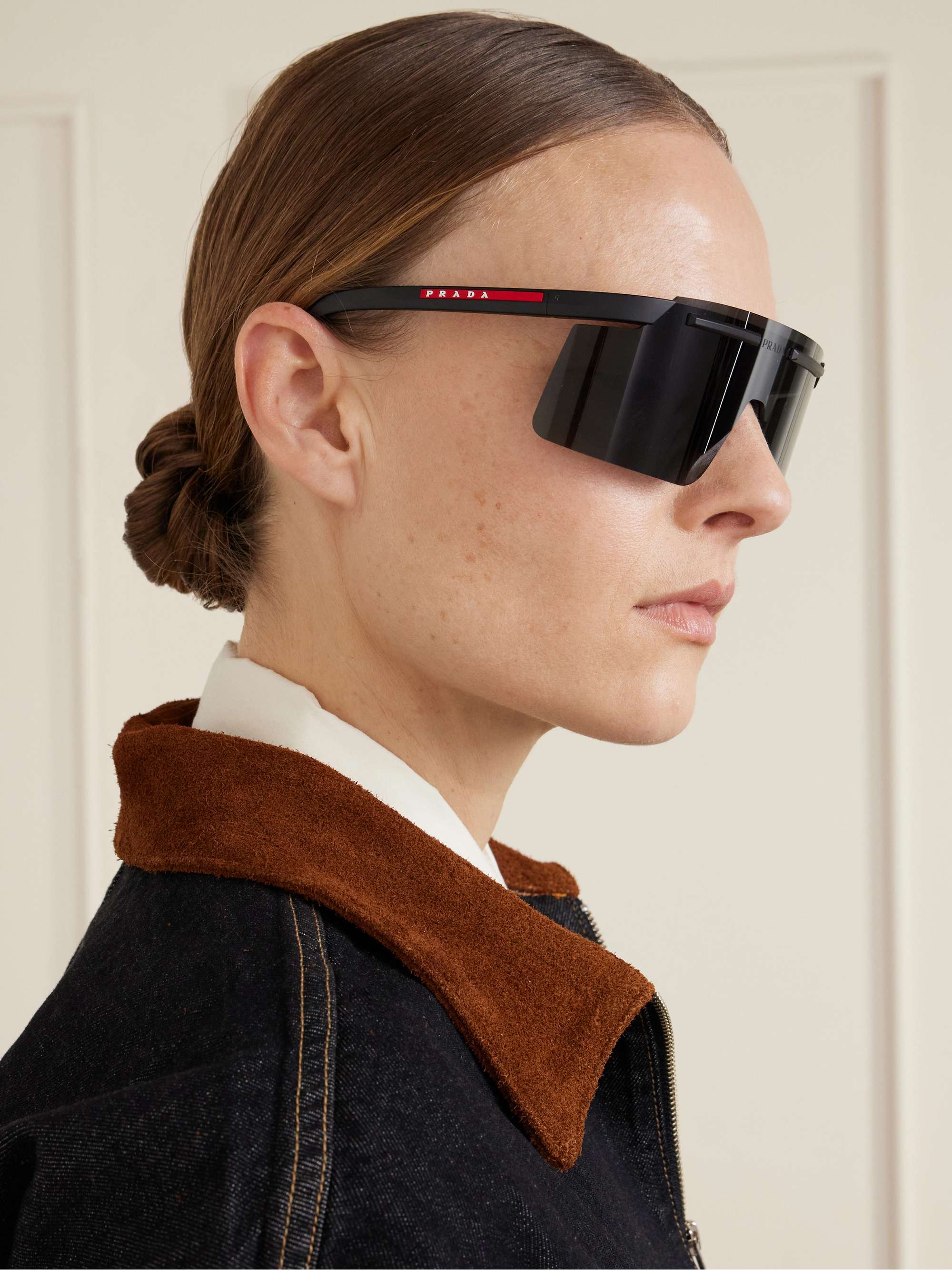 PRADA EYEWEAR Linea Rossa square-frame acetate sunglasses | NET-A