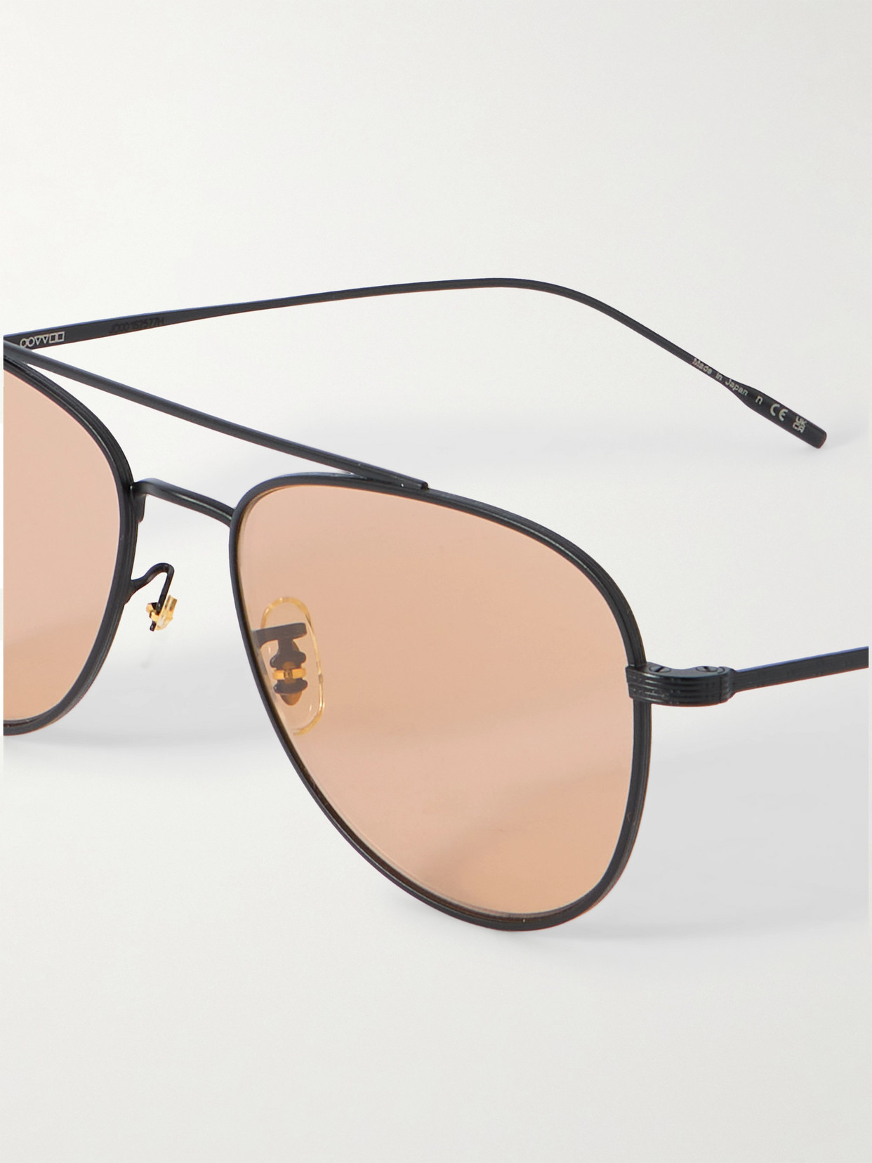 Oliver Peoples Aviator-style Metal Sunglasses In Brown