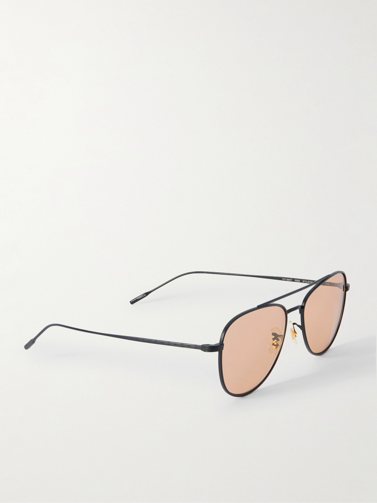 Oliver Peoples Aviator-style Metal Sunglasses In Brown