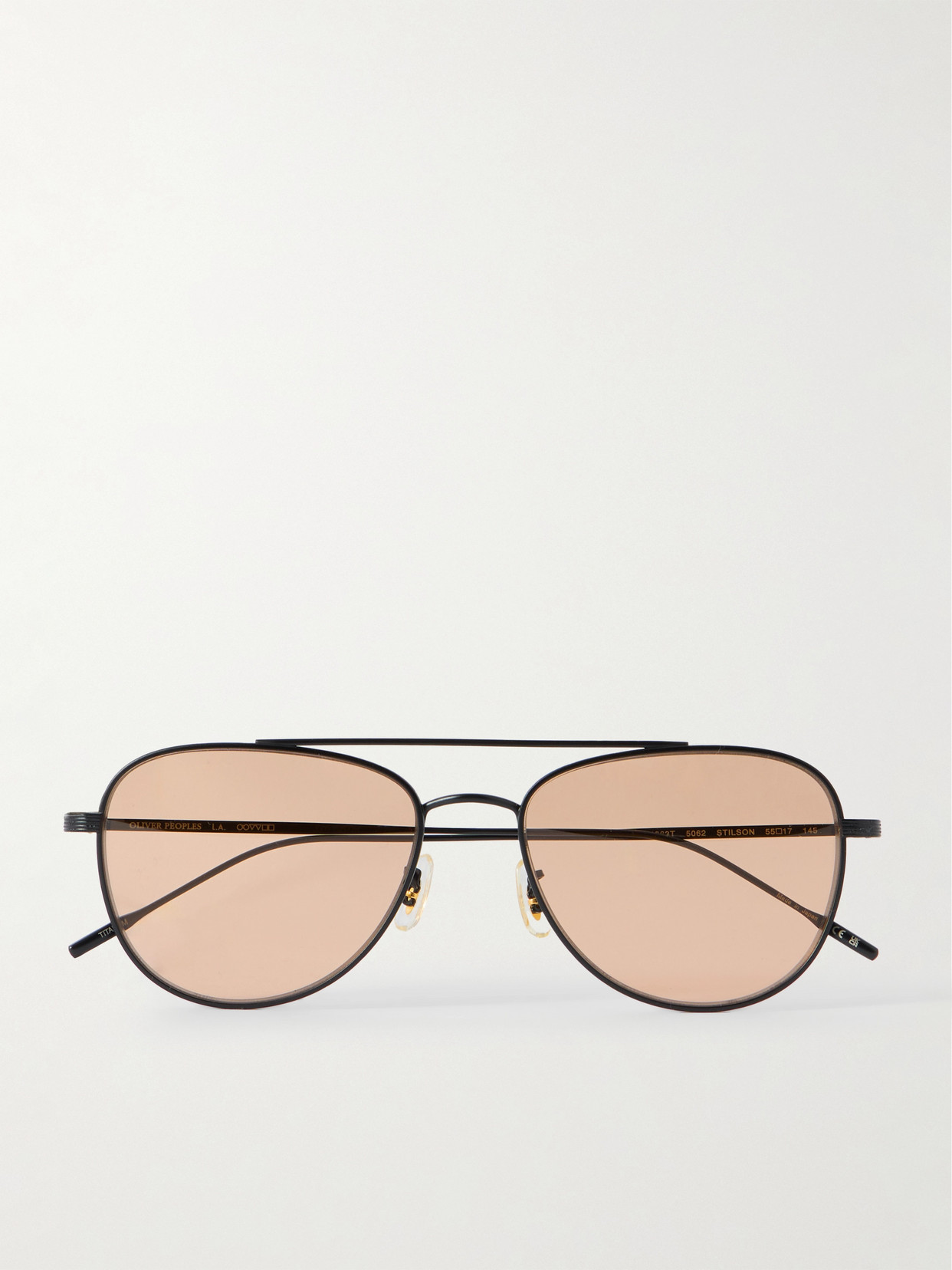 Oliver Peoples Aviator-style Metal Sunglasses In Brown