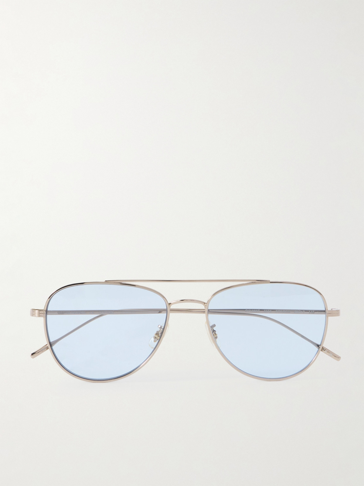 Oliver Peoples Aviator-style Gold-tone Sunglasses In Blue
