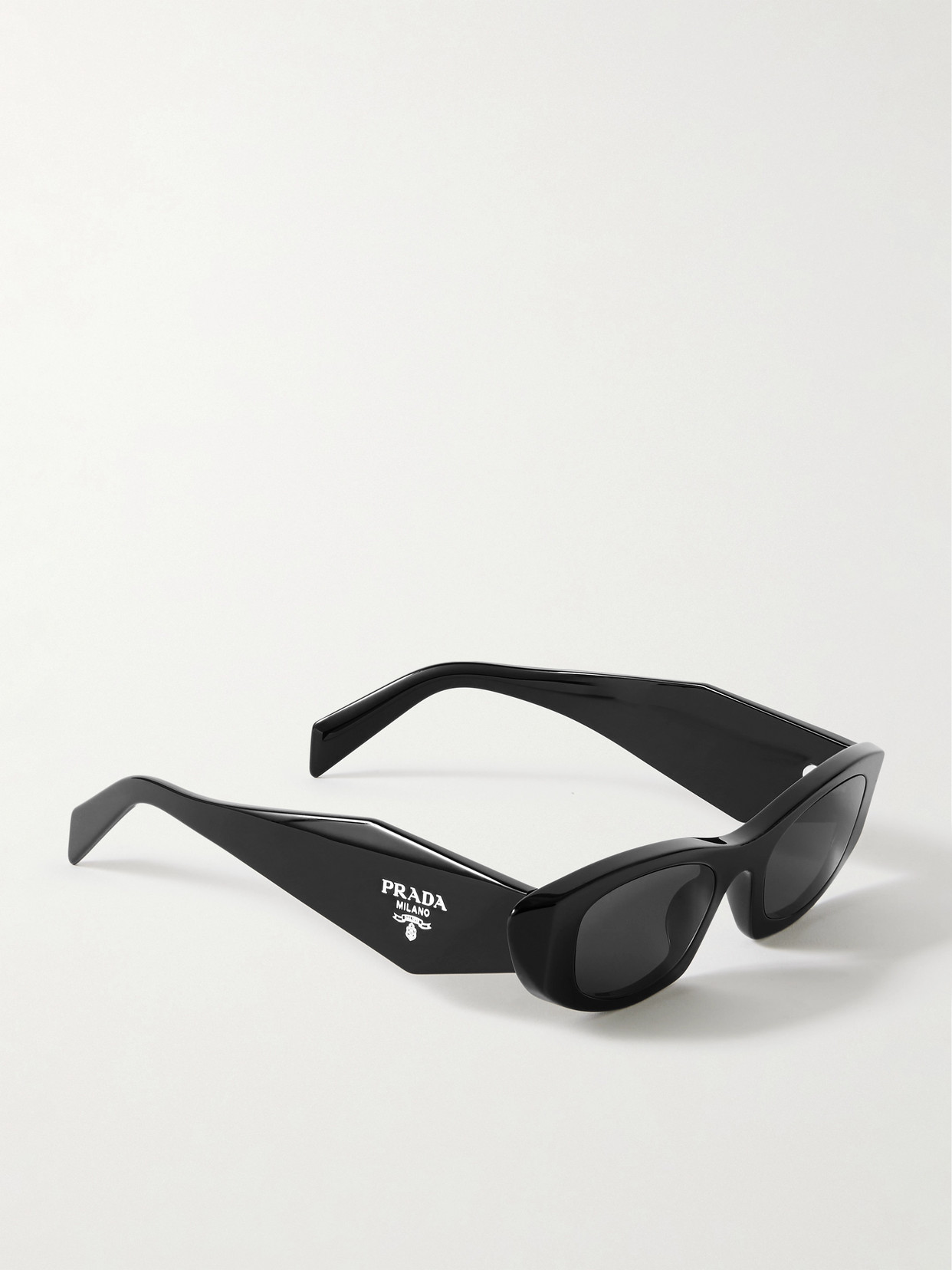 Prada Symbole Cat-eye Acetate Sunglasses In Black
