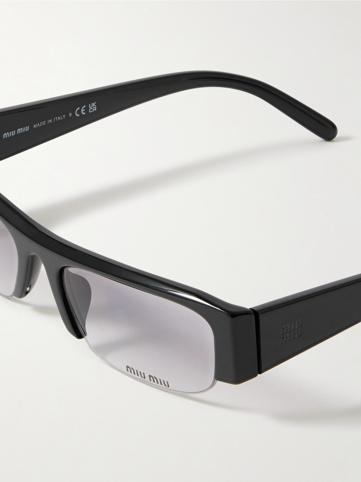 Miu Miu Vedette Square-frame Acetate Sunglasses Glasses In Black