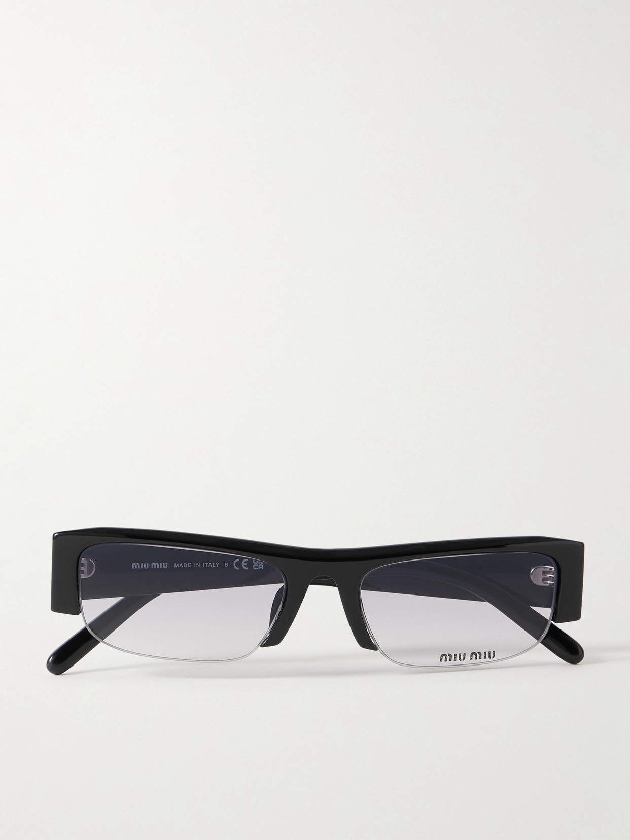 Miu Miu Vedette Square-frame Acetate Sunglasses Glasses In Black