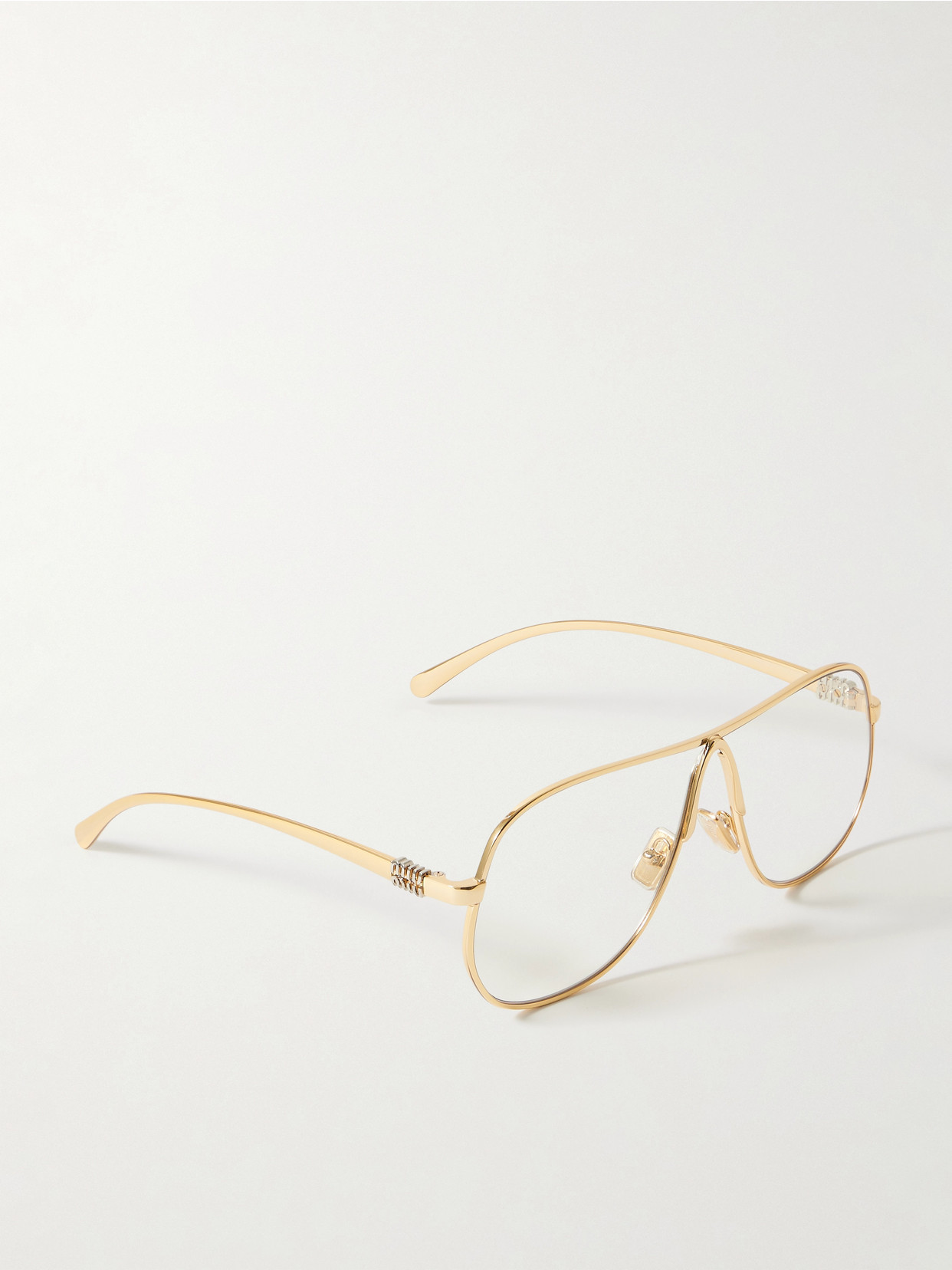 Miu Miu Aviator-style Gold-tone Optical Glasses In Gold