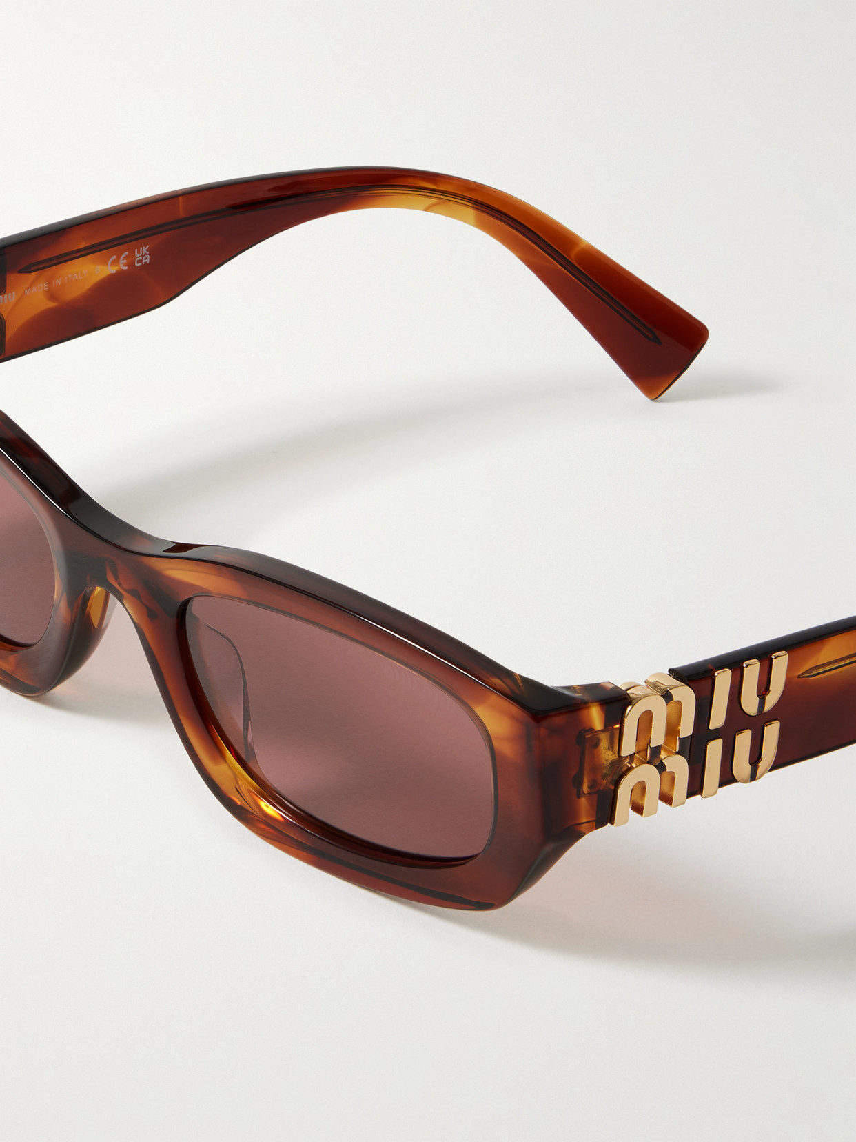 Miu Miu Glimpse Cat-eye Tortoiseshell Acetate Sunglasses In Brown