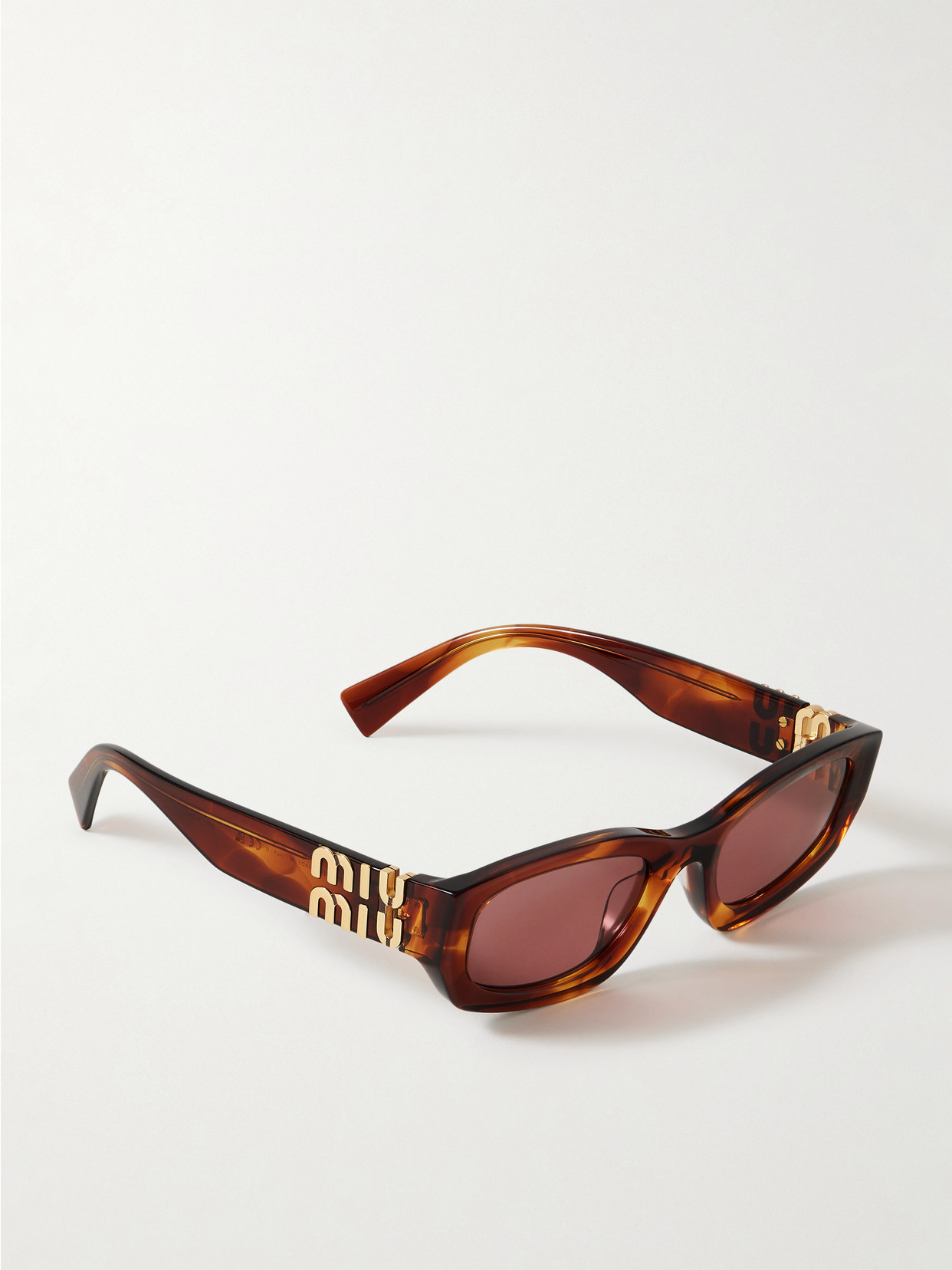 Miu Miu Glimpse Cat-eye Tortoiseshell Acetate Sunglasses In Brown