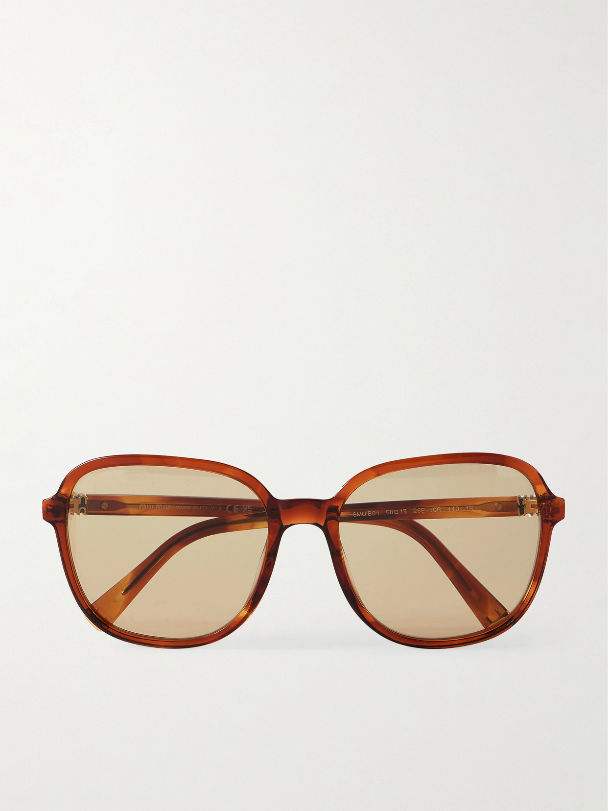 Miu Miu Round-frame Acetate Sunglasses In Multi