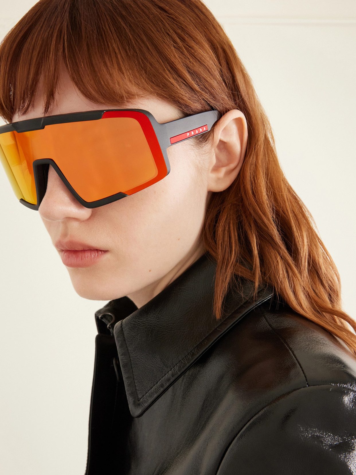 Prada Square-frame Acetate Ski Sunglasses In Multi