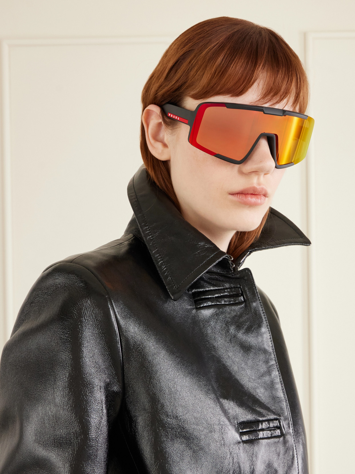 Prada Square-frame Acetate Ski Sunglasses In Multi