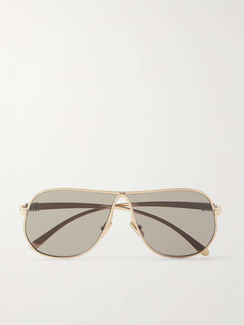 Miu Miu Eyewear Aviator-style Gold-tone Sunglasses