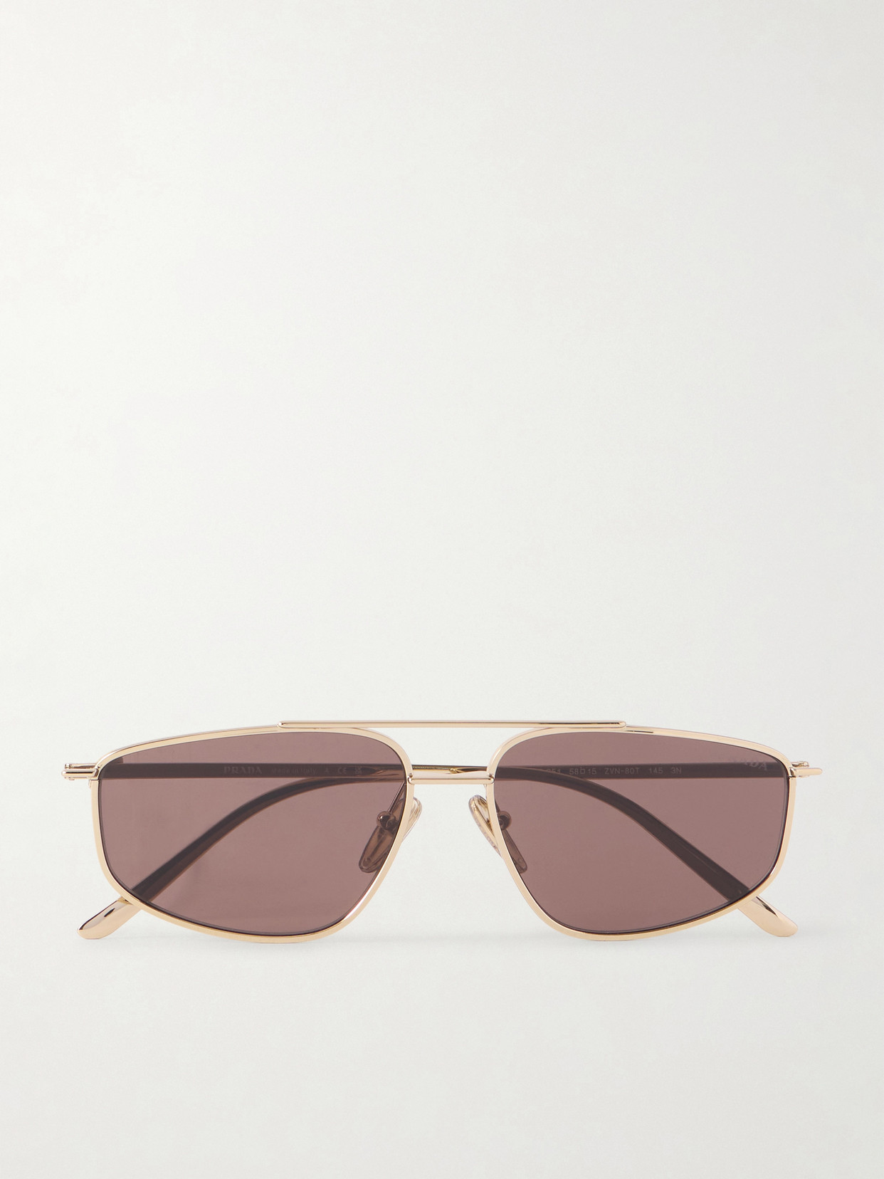 Prada Aviator-style Gold-tone Sunglasses
