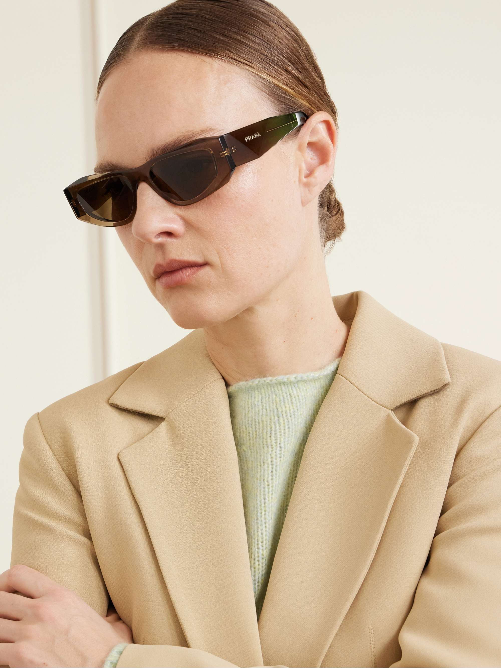 PRADA EYEWEAR Symbole D-frame acetate sunglasses | NET-A-PORTER
