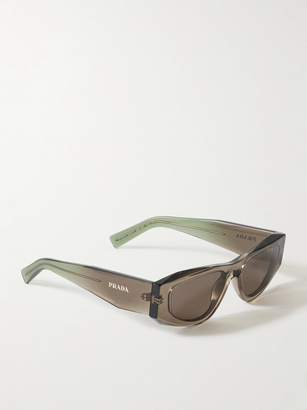 Prada Symbole D-frame Acetate Sunglasses In Brown