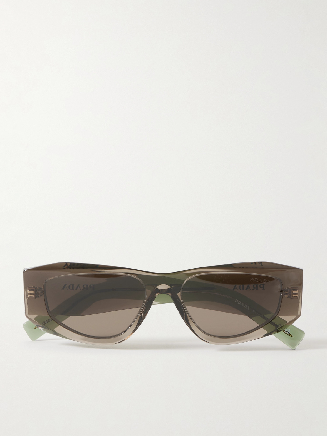 Prada Symbole D-frame Acetate Sunglasses In Brown
