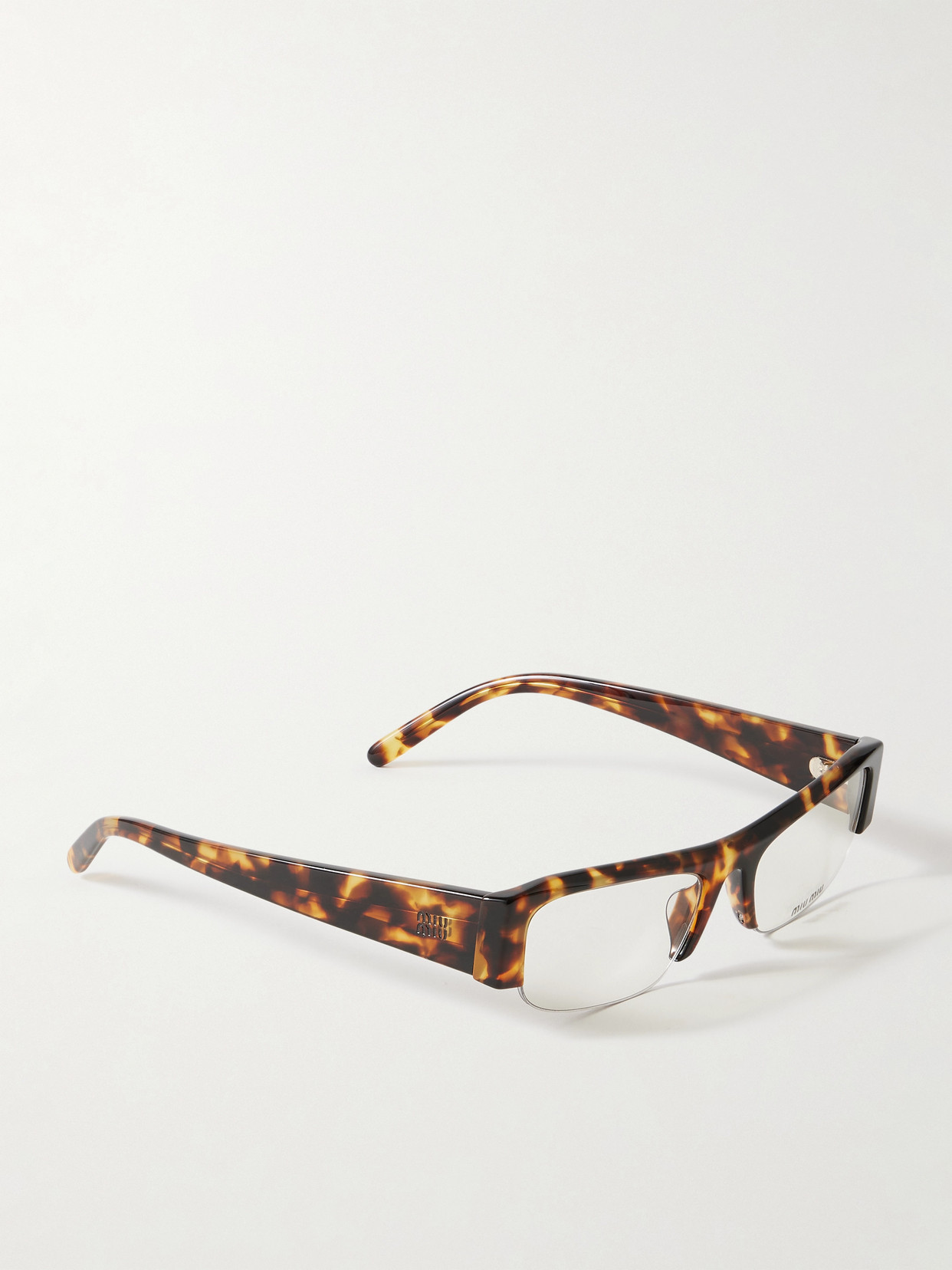 Miu Miu Vedette Square-frame Tortoiseshell Acetate Sunglasses In Brown
