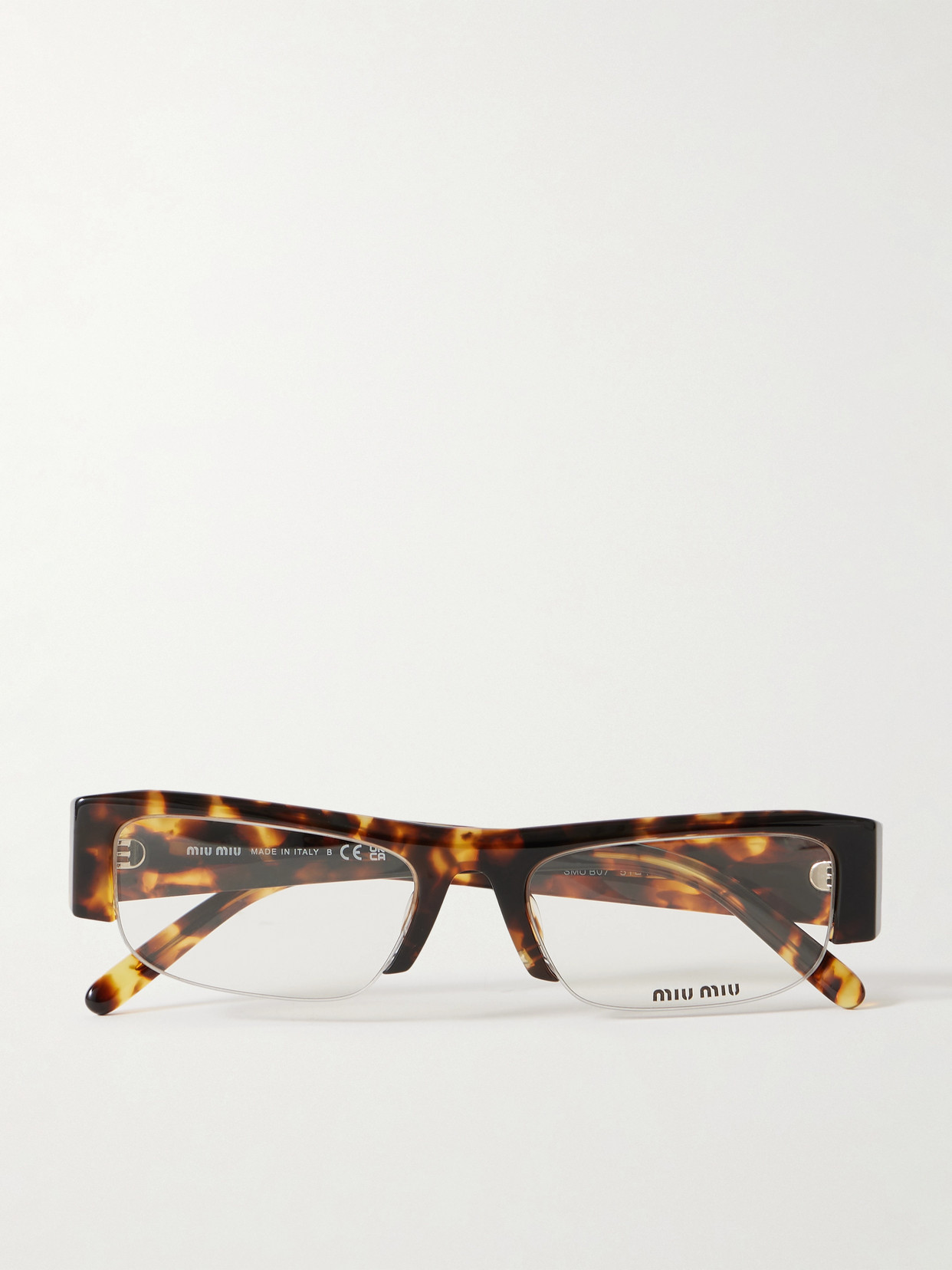 Miu Miu Vedette Square-frame Tortoiseshell Acetate Sunglasses In Brown