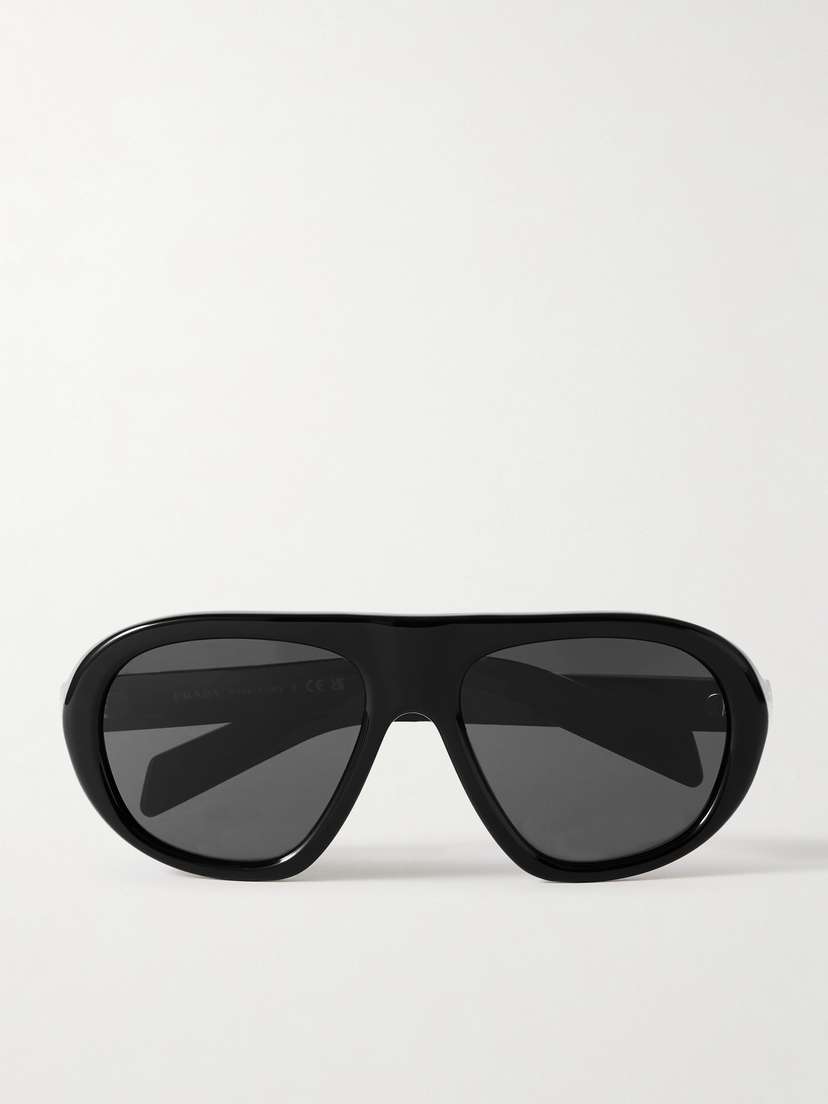 PRADA EYEWEAR Oversized Aviator-style Acetate Sunglasses
