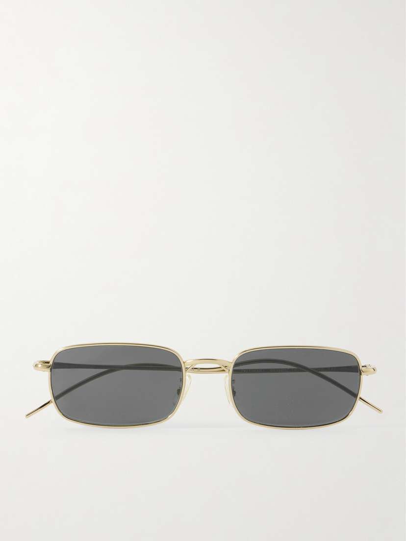 Oliver Peoples Rectangle-frame Silver-tone Sunglasses