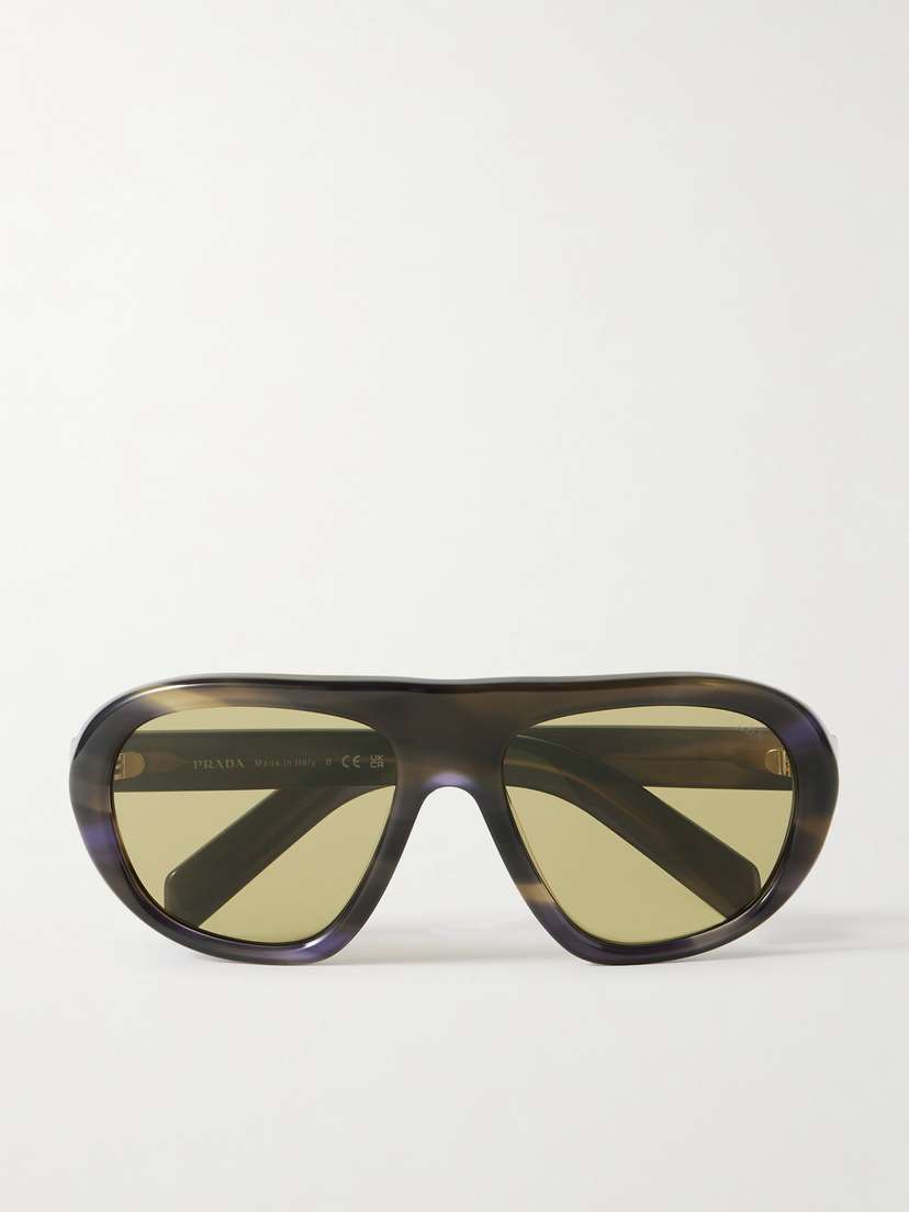 PRADA EYEWEAR Oversized Aviator-style Acetate Sunglasses